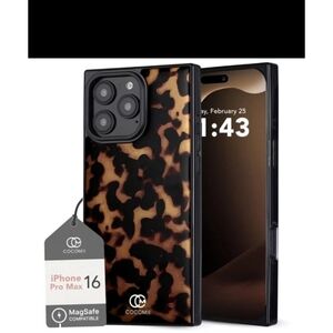 NEW! NIB COCOMII IPHONE 16 Pro Max Case Tortoise Design
